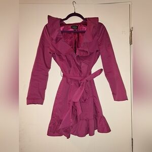 Bebe Fuchsia Trenchcoat